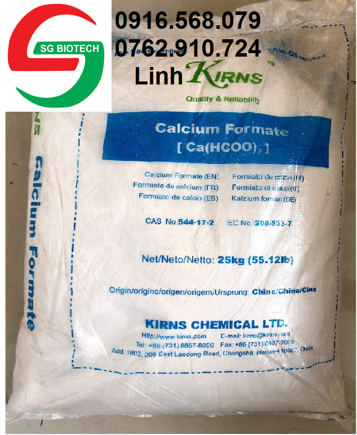 Mua bán Calcium formate 98% bổ sung canxi acid formic cho tôm cá